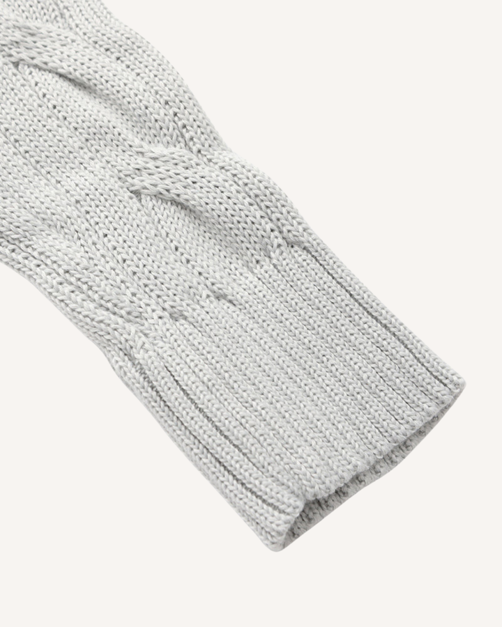 Pull homme à demi-fermeture éclair, col montant, maille torsadée - Moritz