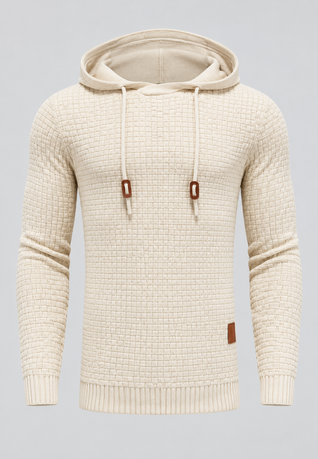 Pull homme en maille texturée avec capuche ajustable - Ciro