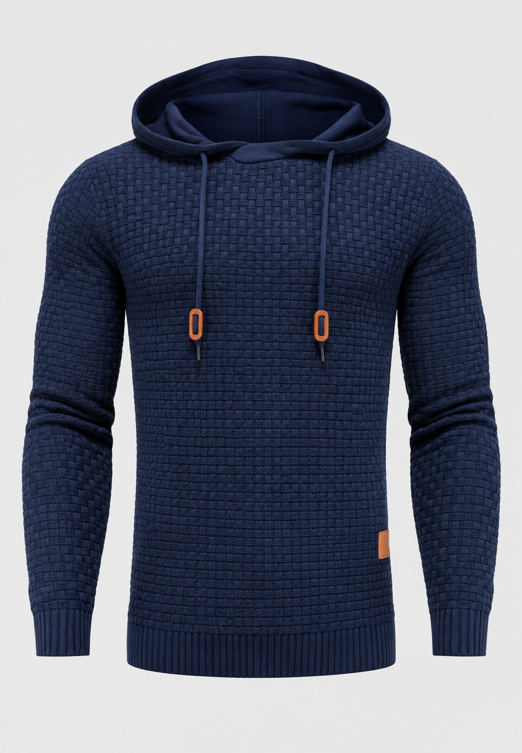 Pull homme en maille texturée avec capuche ajustable - Ciro