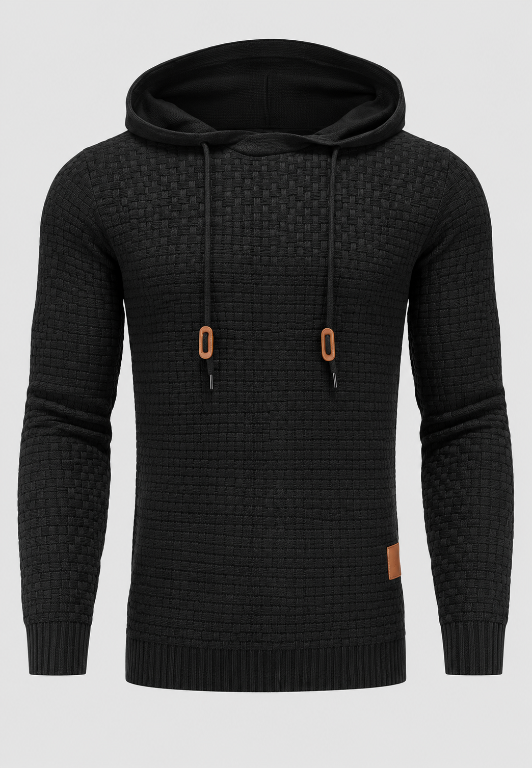 Pull homme en maille texturée avec capuche ajustable - Ciro