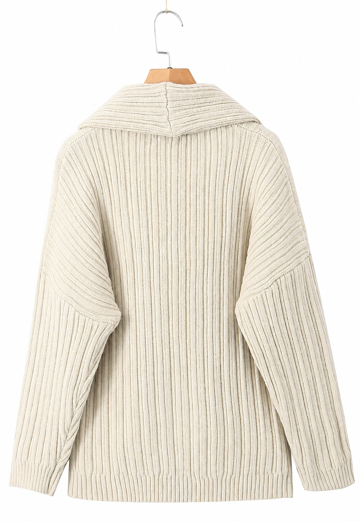Pull femme à encolure asymétrique et épaule dénudée - Séverine