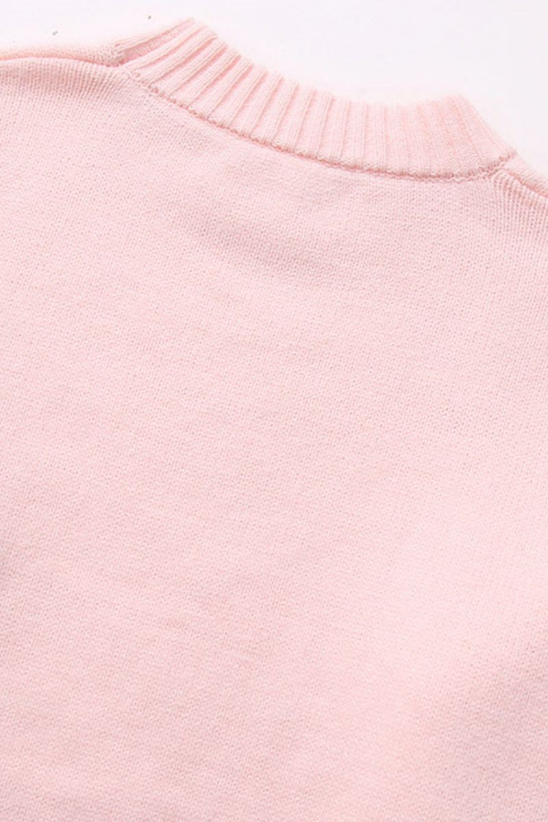 Pull femme ample, maille unie, col rond - Rieke