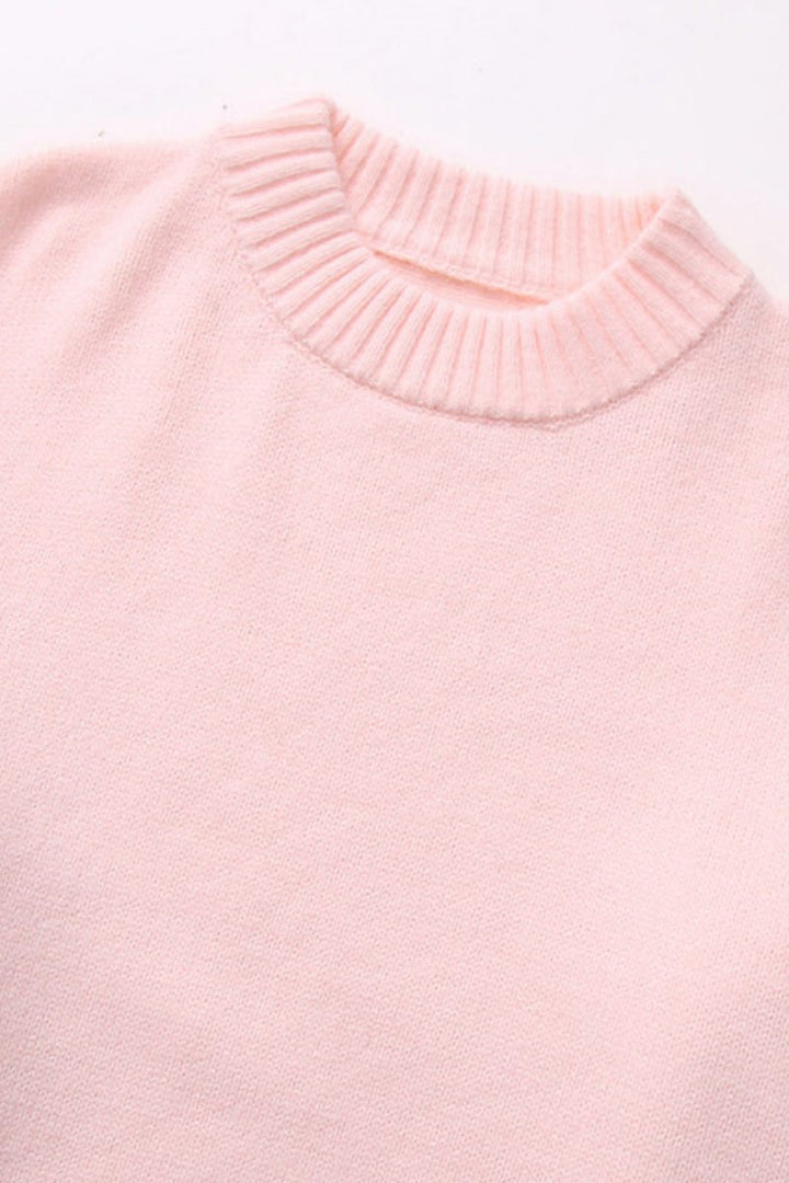 Pull femme ample, maille unie, col rond - Rieke