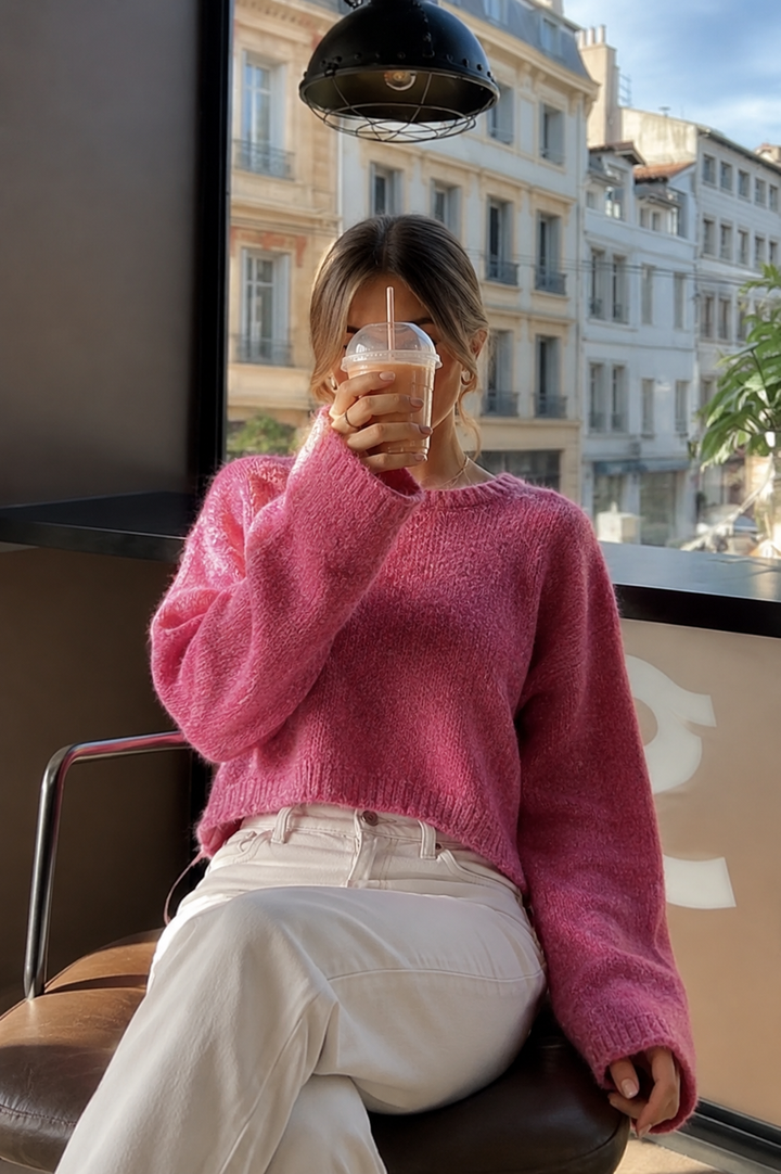 Pull femme en maille avec dos ouvert et nœud - Condisena