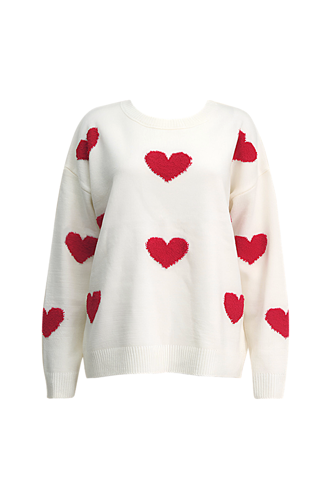 Pull oversize en maille avec des cœurs - Barissa