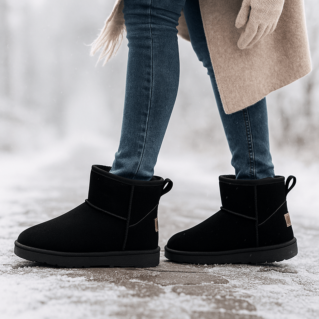 Bottines effet daim pour femmes - Nalvine