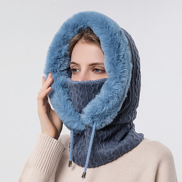Cagoule tricotée unisexe avec doublure - Louis