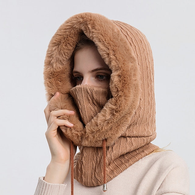Cagoule tricotée unisexe avec doublure - Louis