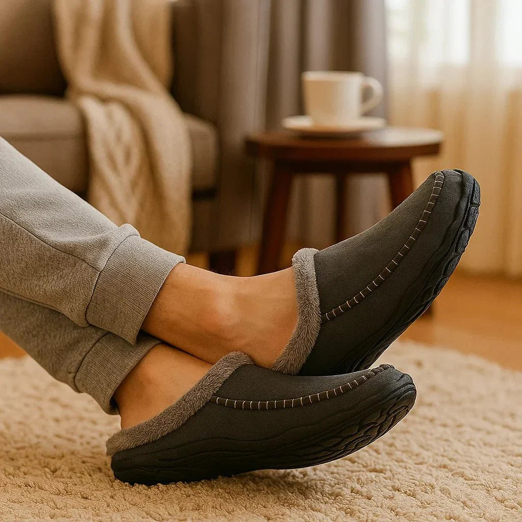 Pantoufles homme mode hiver - Délvor