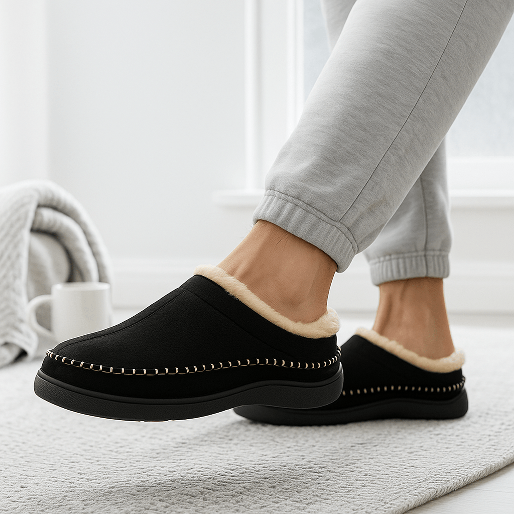 Chaussons effet peluche pour hommes - Ervian
