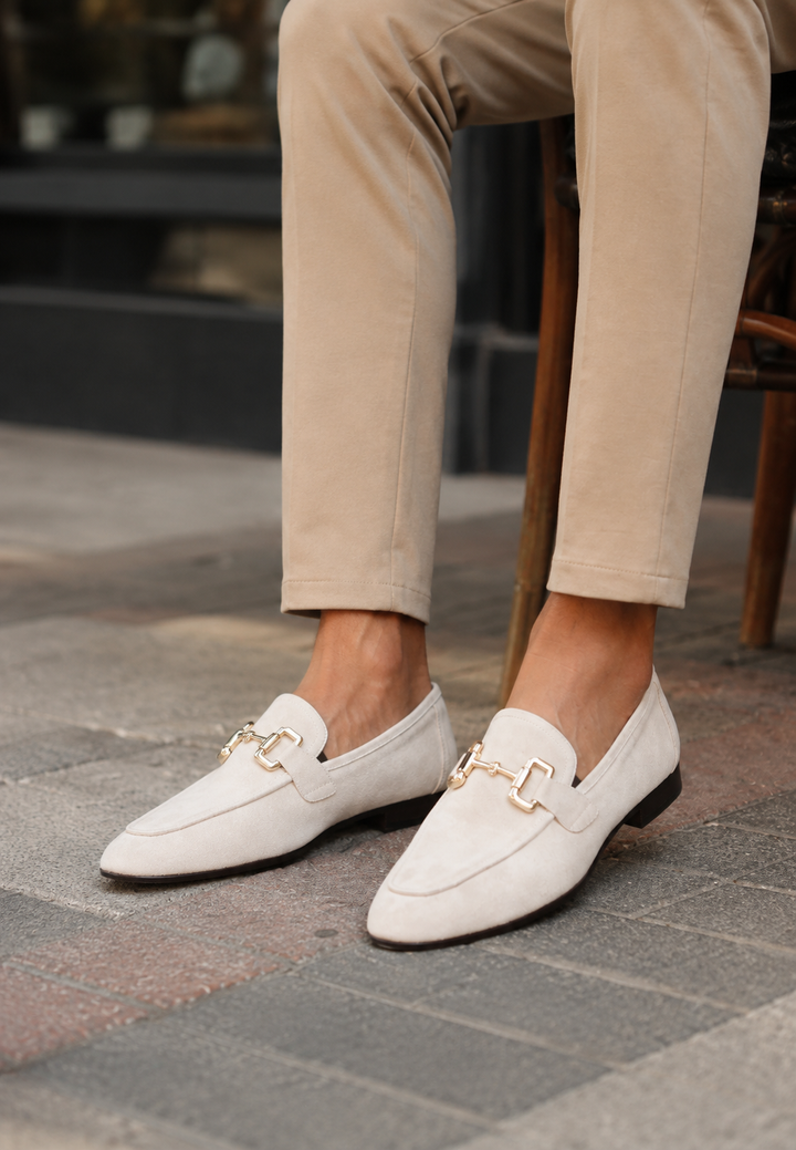 Mocassins pour homme à boucle métallique, style classique - René