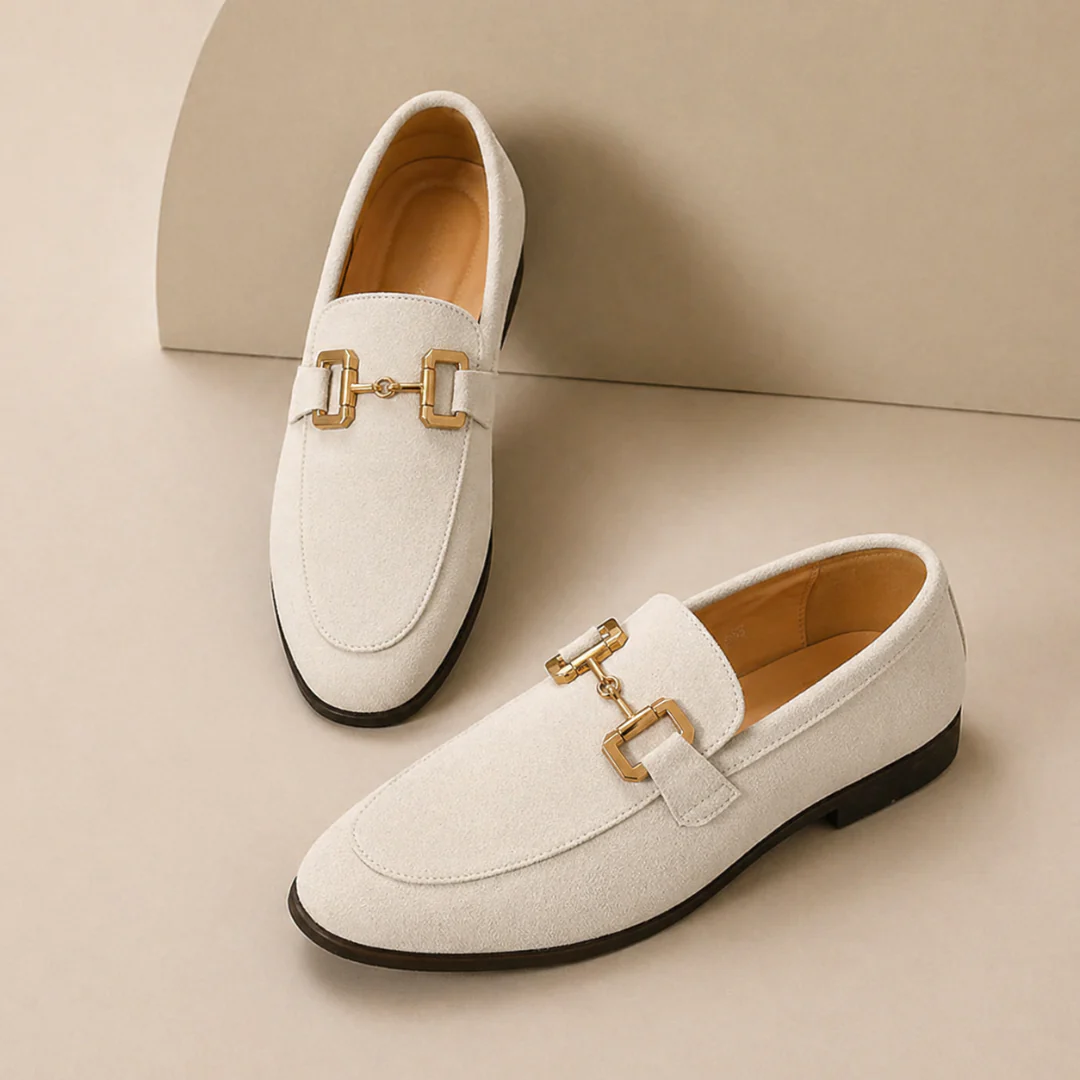 Mocassins pour homme à boucle métallique, style classique - René