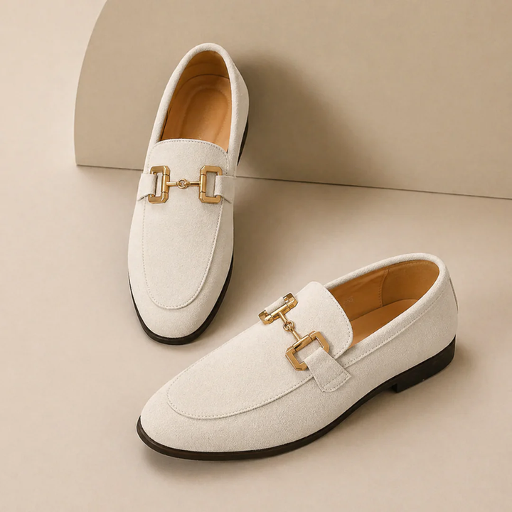 Mocassins pour homme à boucle métallique, style classique - René