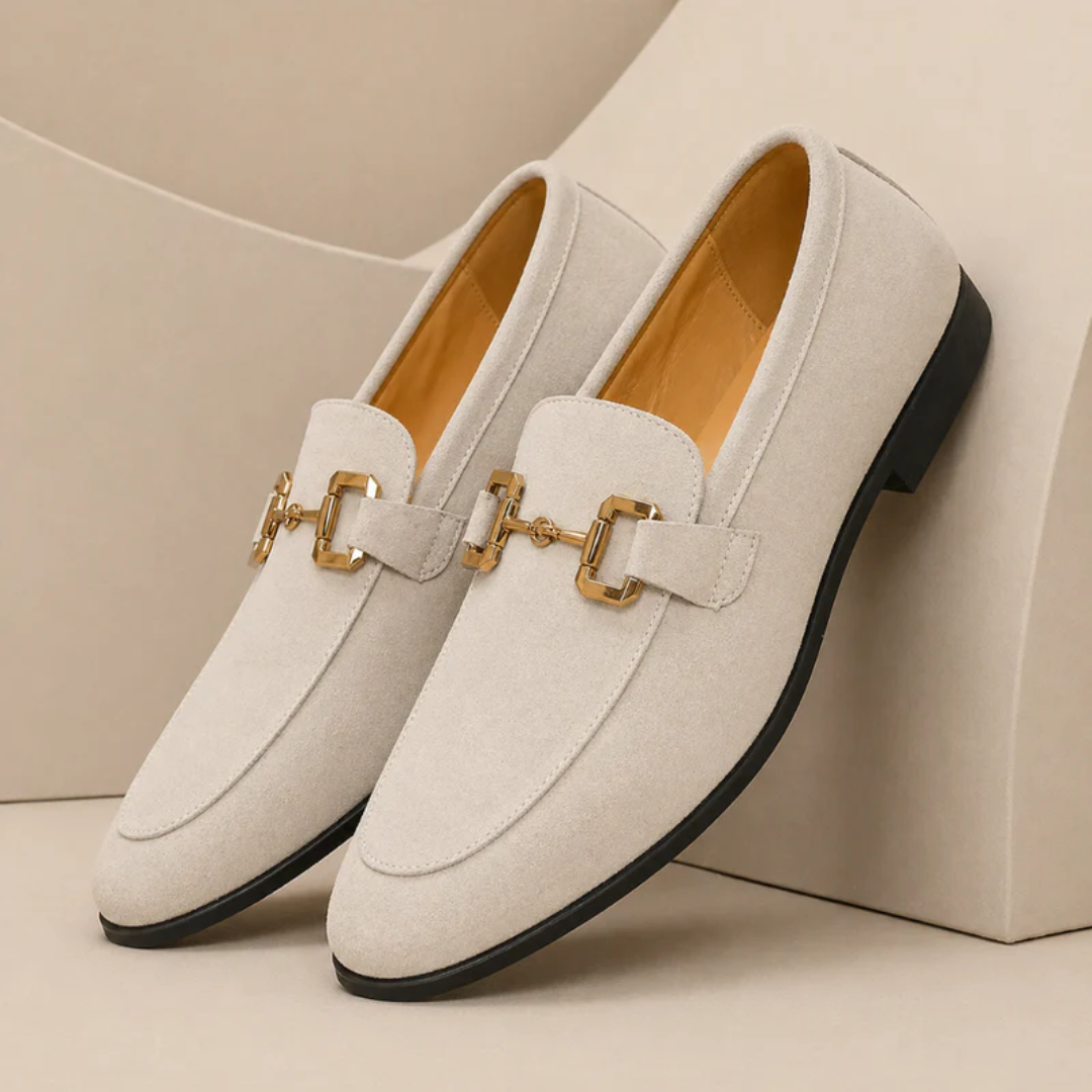 Mocassins pour homme à boucle métallique, style classique - René