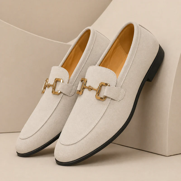 Mocassins pour homme à boucle métallique, style classique - René