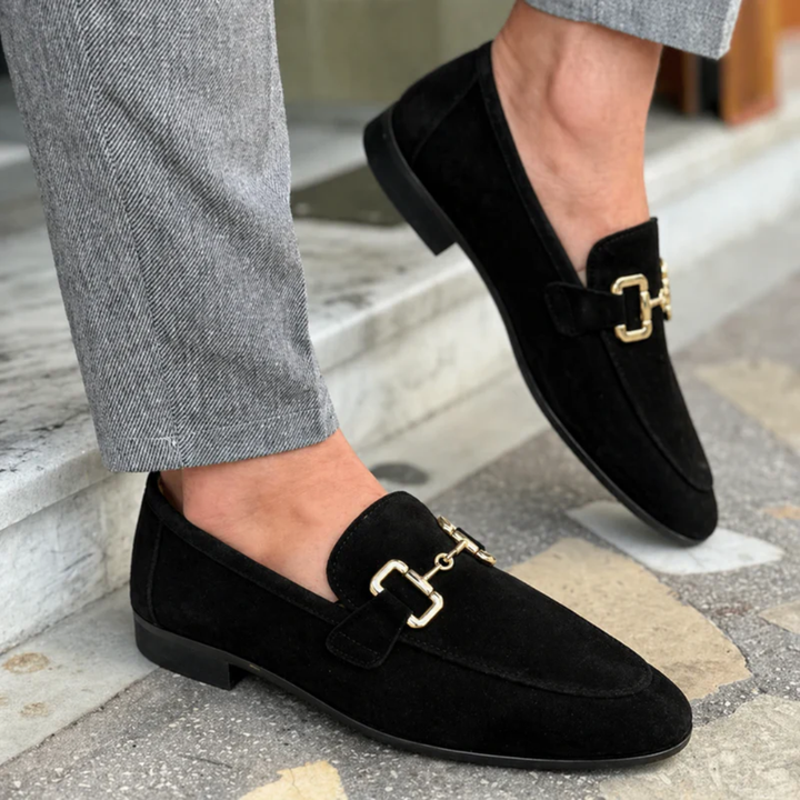 Mocassins pour homme à boucle métallique, style classique - René