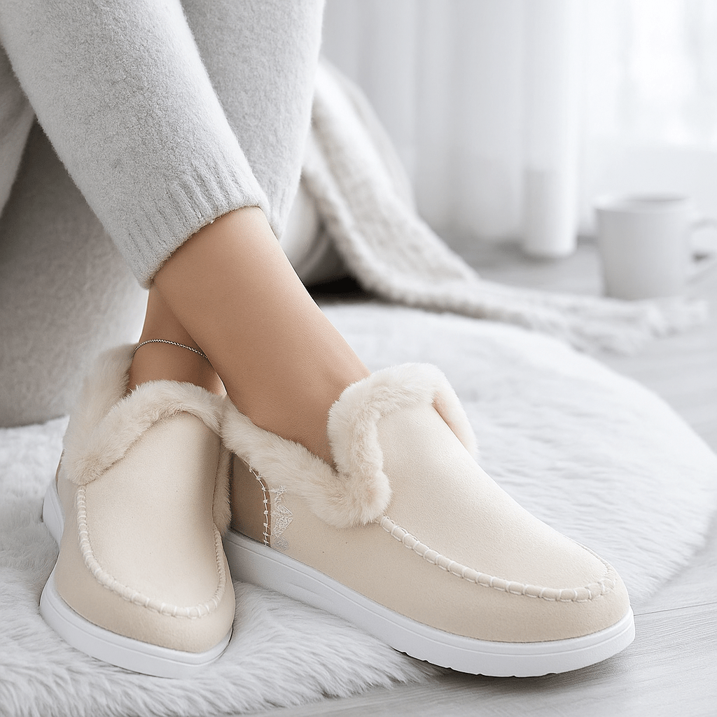 Pantoufles pour femmes avec effet peluche - Mery