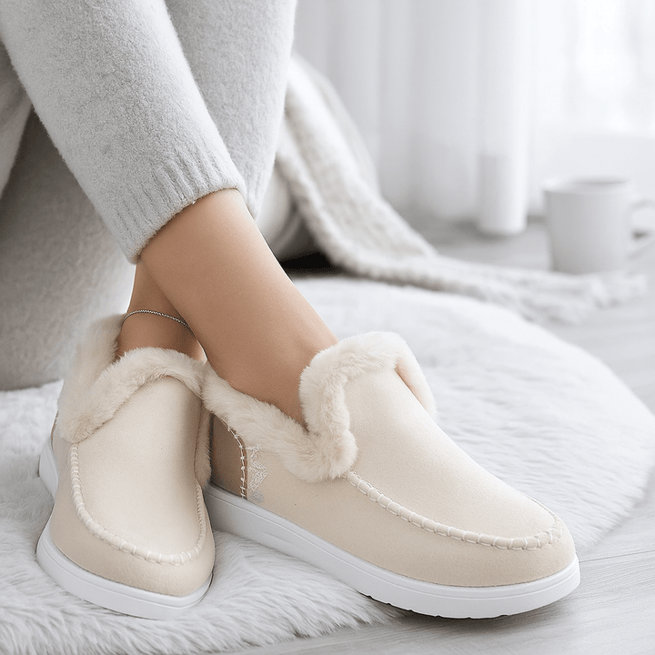 Pantoufles pour femmes avec effet peluche - Mery