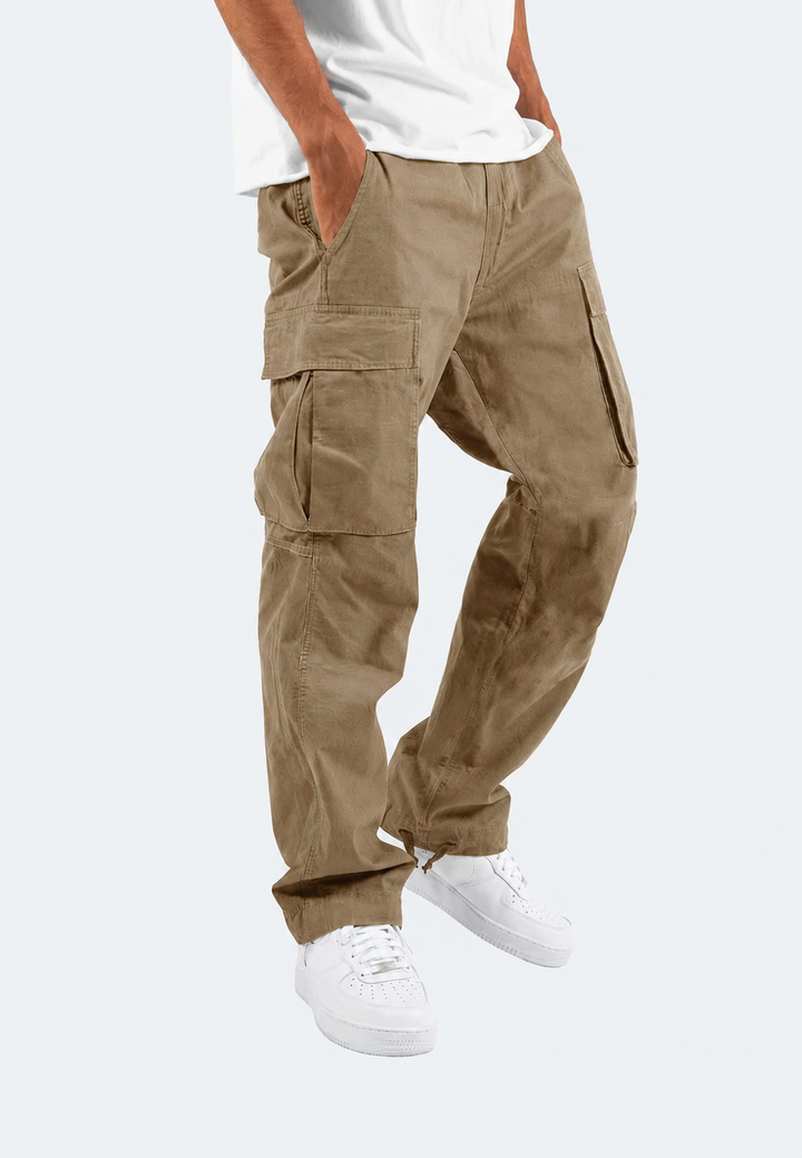 Pantalon cargo pour homme, coupe ajustée, poches latérales, ourlet réglable - Hilbert