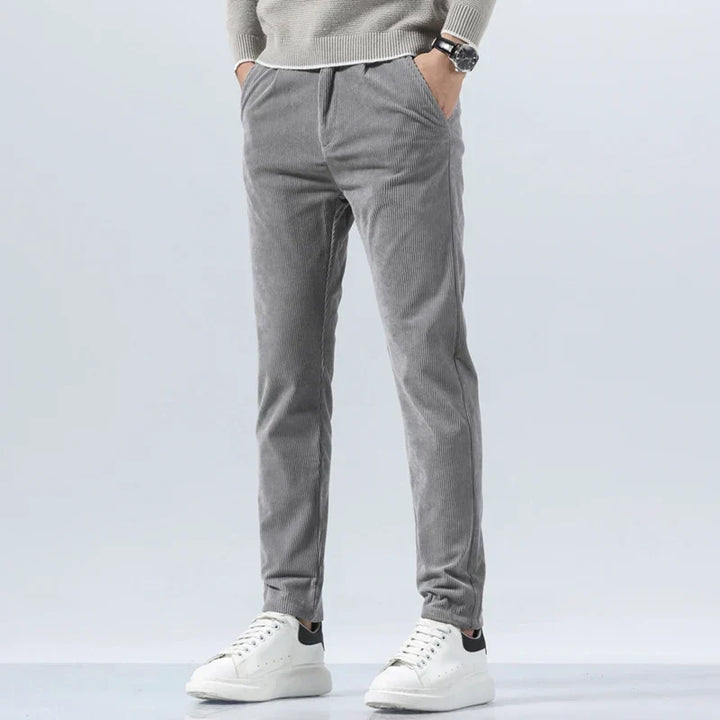 Pantalon en velours côtelé pour homme, à pinces et poches latérales - Corvin