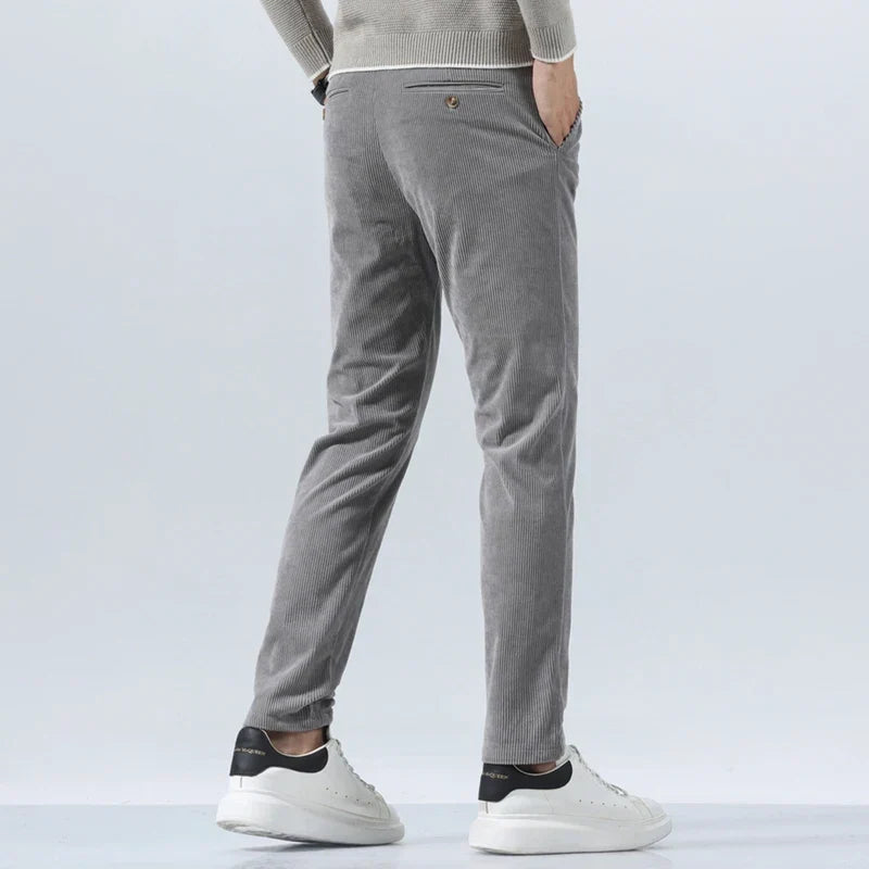 Pantalon en velours côtelé pour homme, à pinces et poches latérales - Corvin