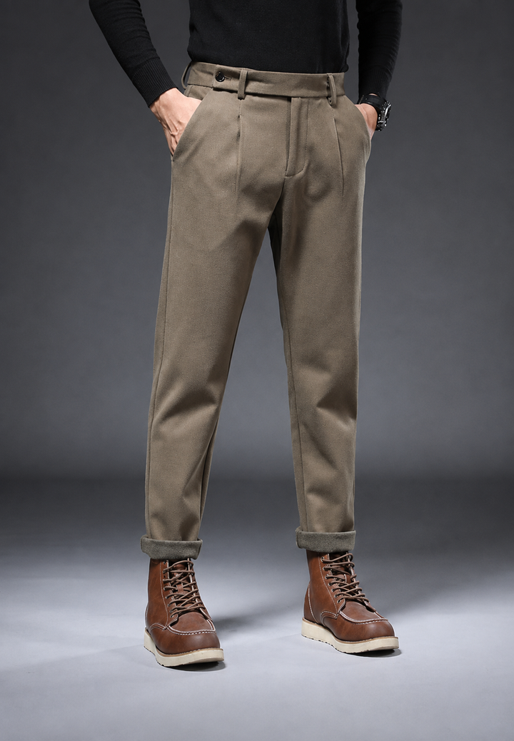 Pantalon décontracté à coupe droite avec pinces - Viktor