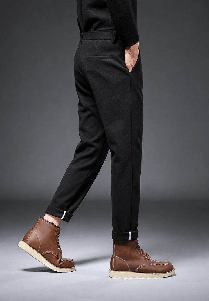 Pantalon décontracté à coupe droite avec pinces - Viktor