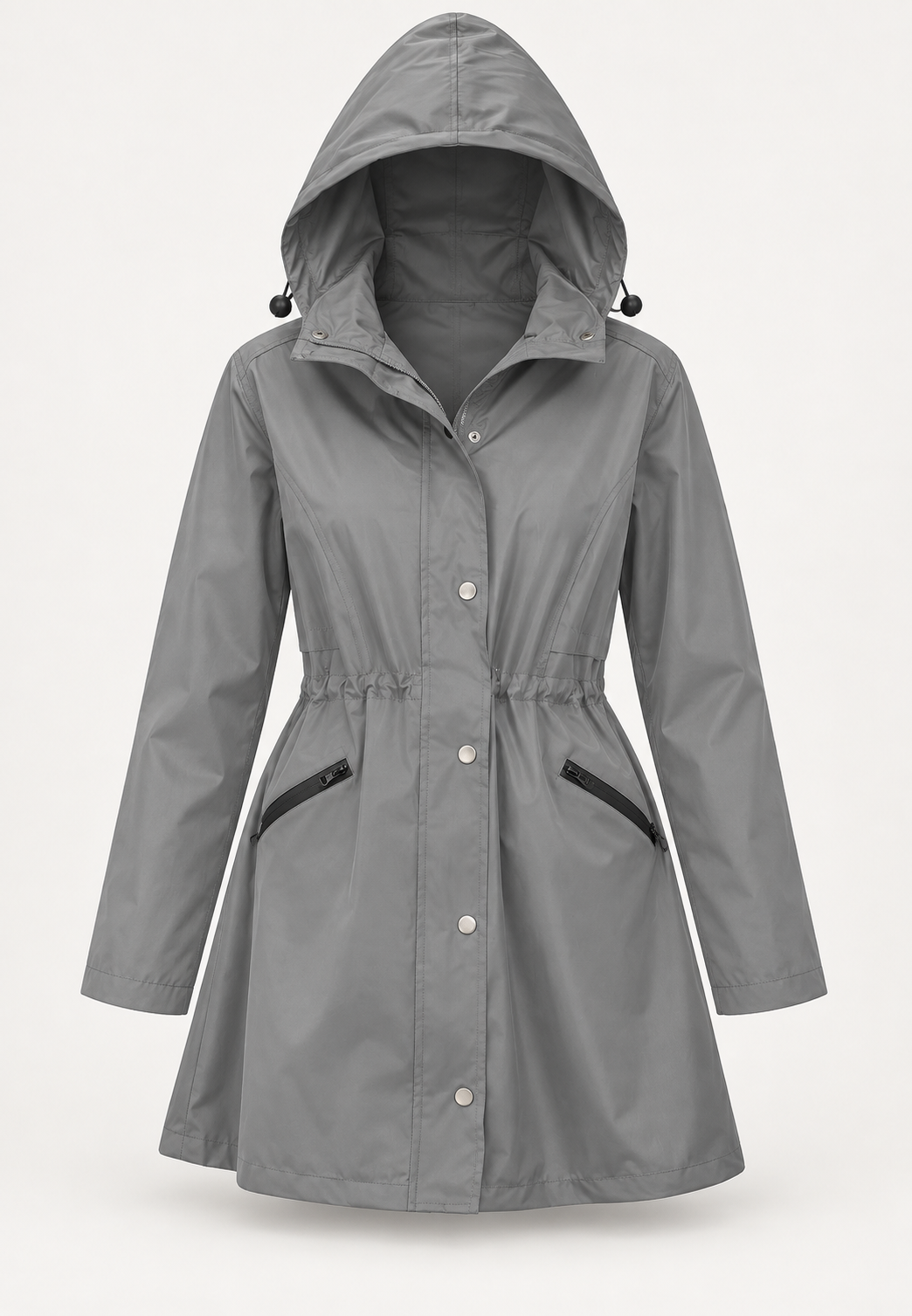 Parka imperméable pour femme avec capuche et taille ajustable - Vérane