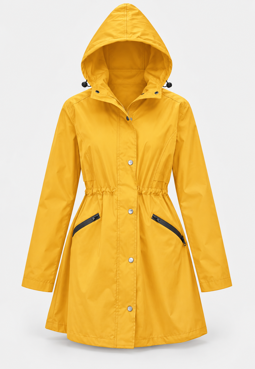 Parka imperméable pour femme avec capuche et taille ajustable - Vérane