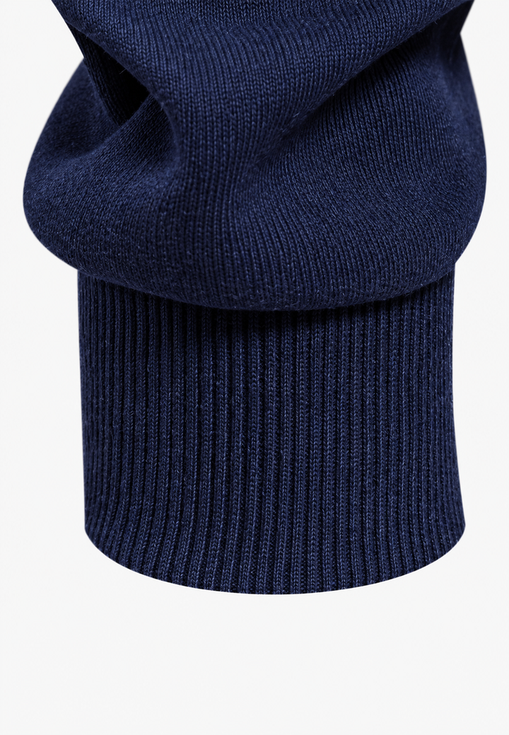 Polo homme à manches longues, col contrasté et boutonnage court - Cassian