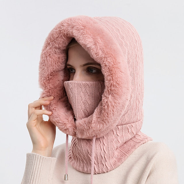 Cagoule tricotée unisexe avec doublure - Louis