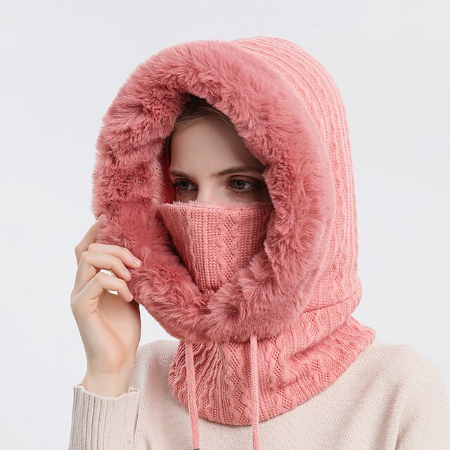 Cagoule tricotée unisexe avec doublure - Louis