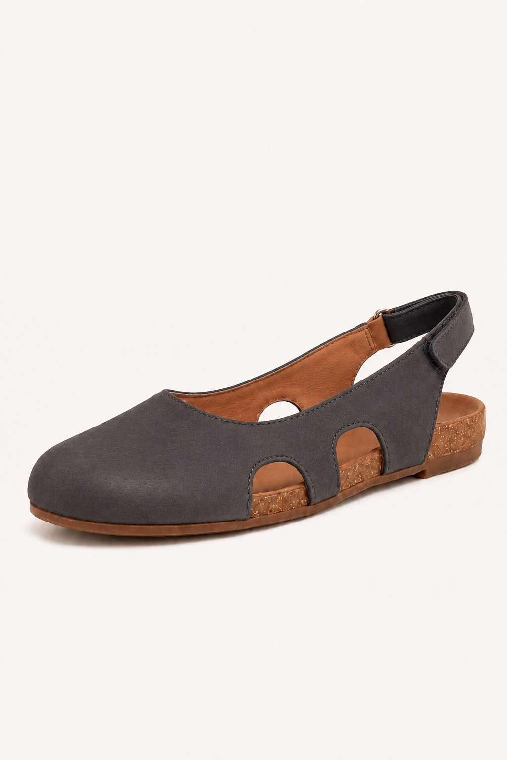Sandales plates fermées pour femme avec semelle intérieure confortable - Helga