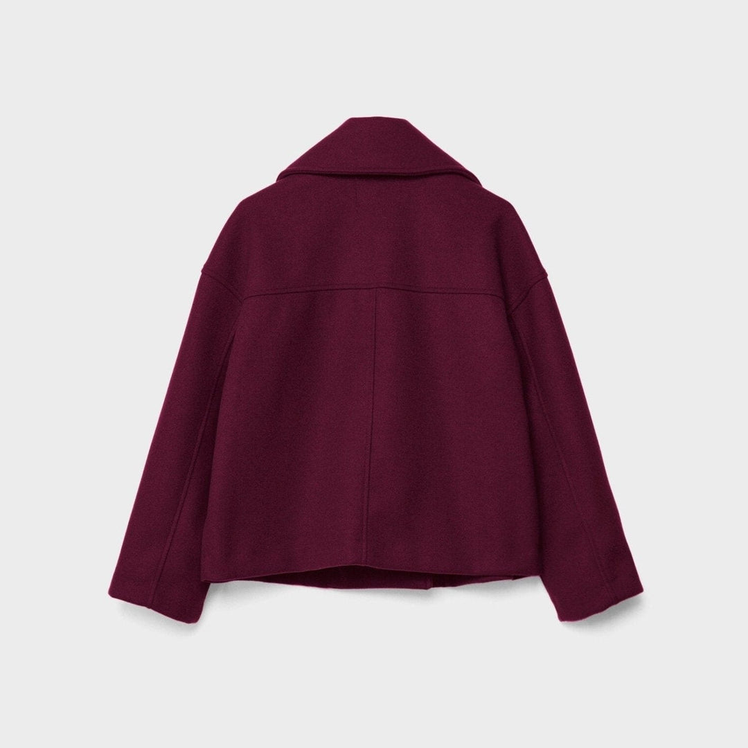 Veste courte en laine pour femme avec double boutonnage - Heidi