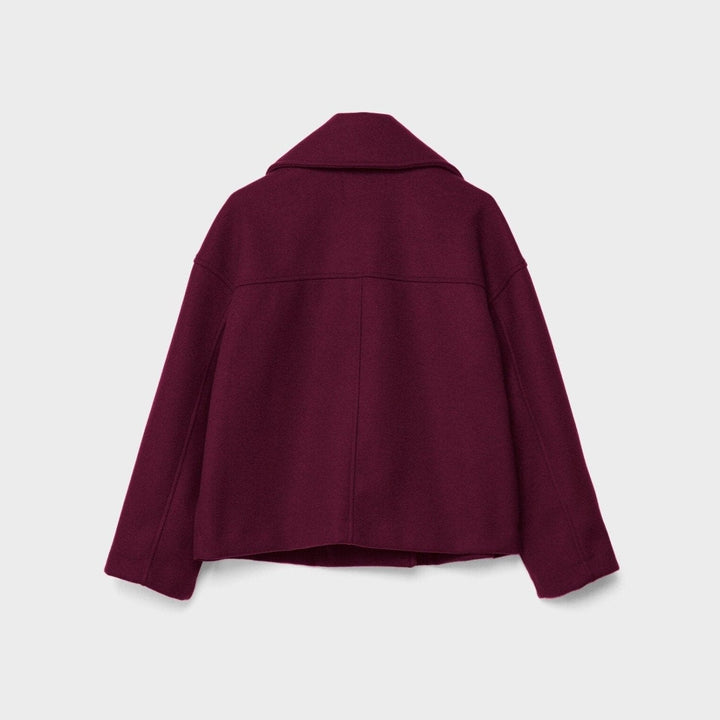 Veste courte en laine pour femme avec double boutonnage - Heidi
