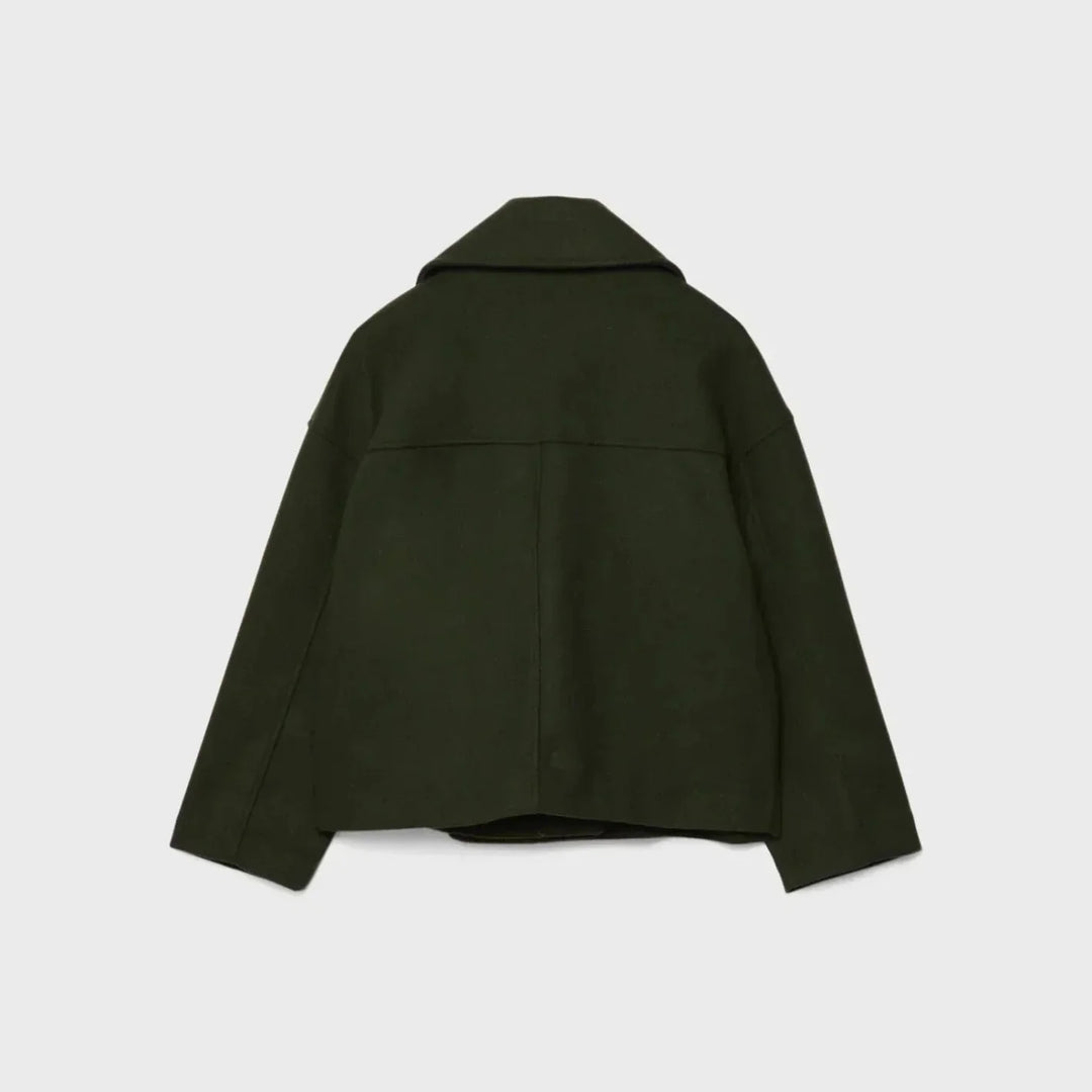 Veste courte en laine pour femme avec double boutonnage - Heidi