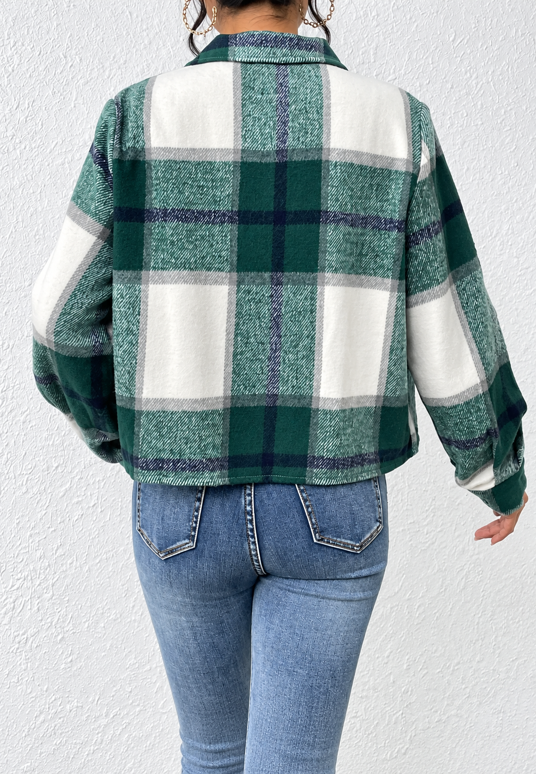 Veste à carreaux avec poches - Nadorine