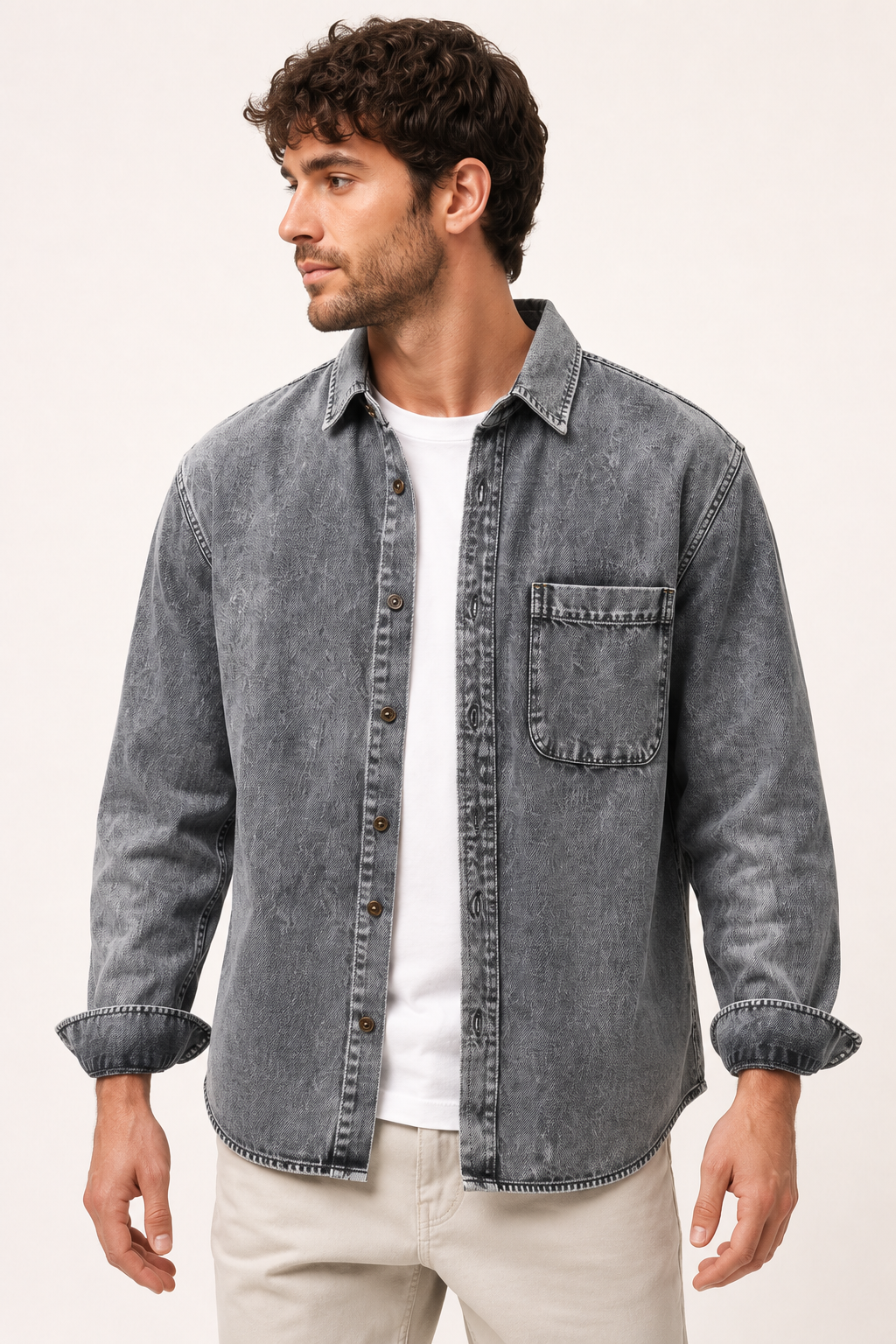 Chemise en jean vintage pour homme - Paolo