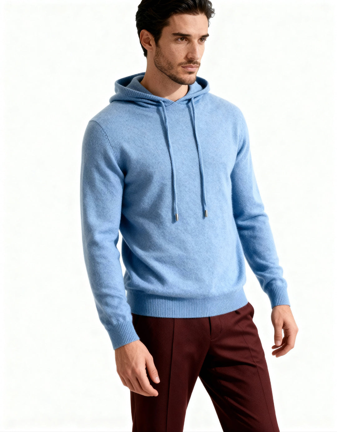 Sweat-shirt en maille pour homme à capuche réglable - Sébastien