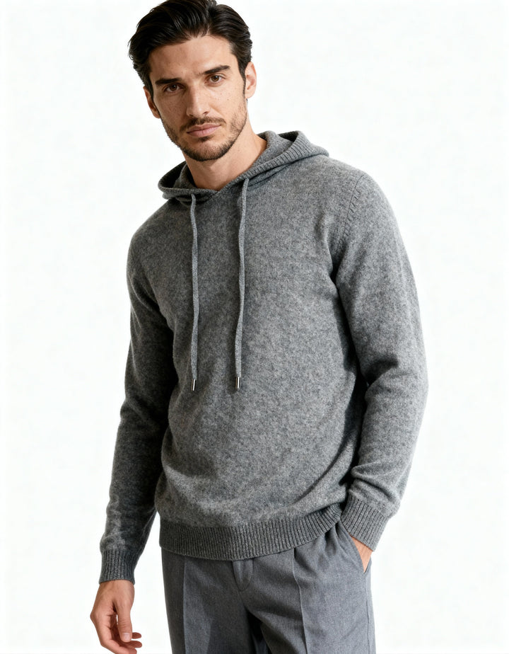 Sweat-shirt en maille pour homme à capuche réglable - Sébastien