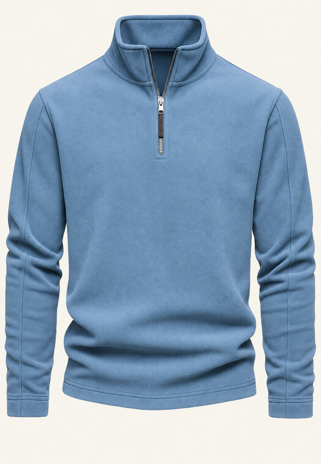 Sweat-shirt homme à col montant et demi-fermeture éclair - Calder