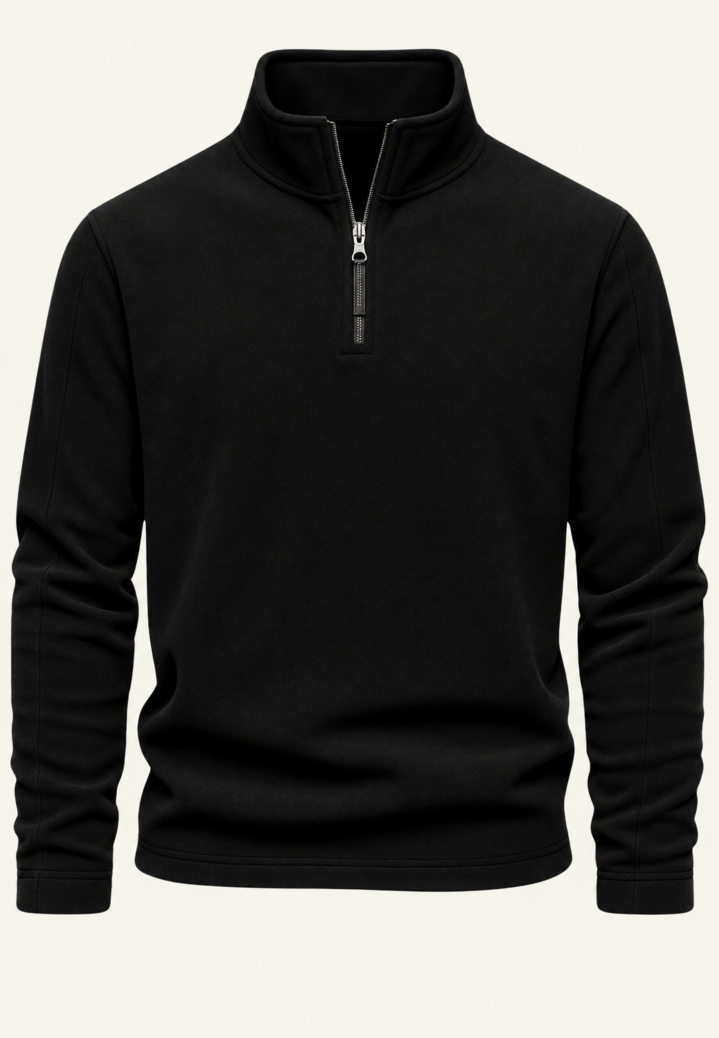 Sweat-shirt homme à col montant et demi-fermeture éclair - Calder