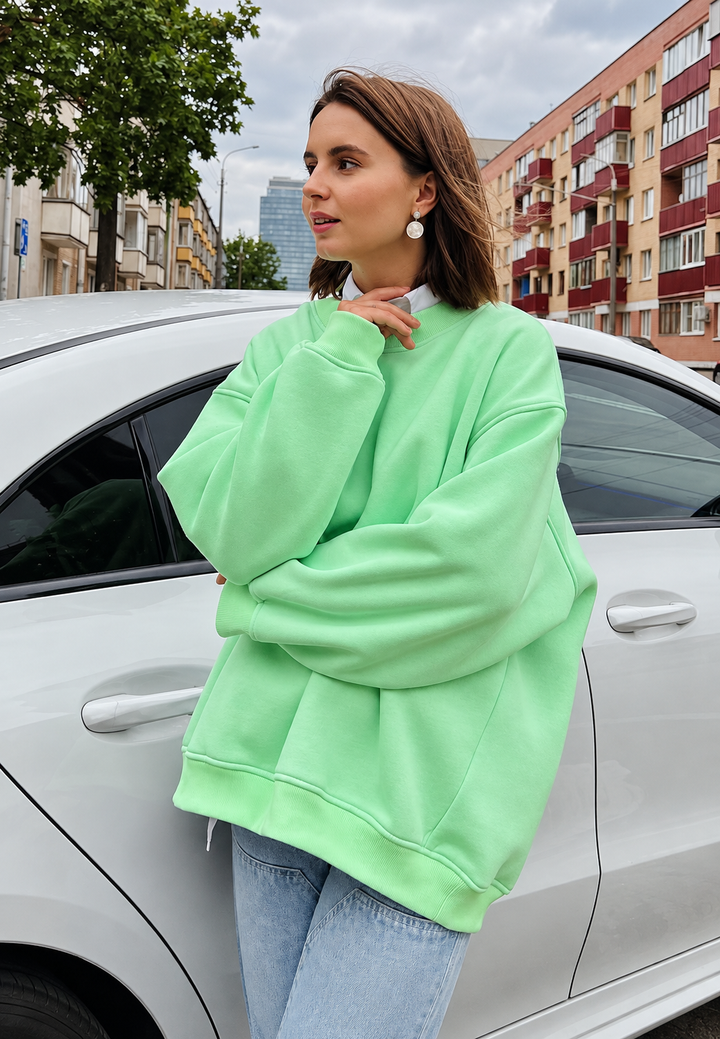 Sweat oversize femme à col rond et épaules tombantes - Dagny