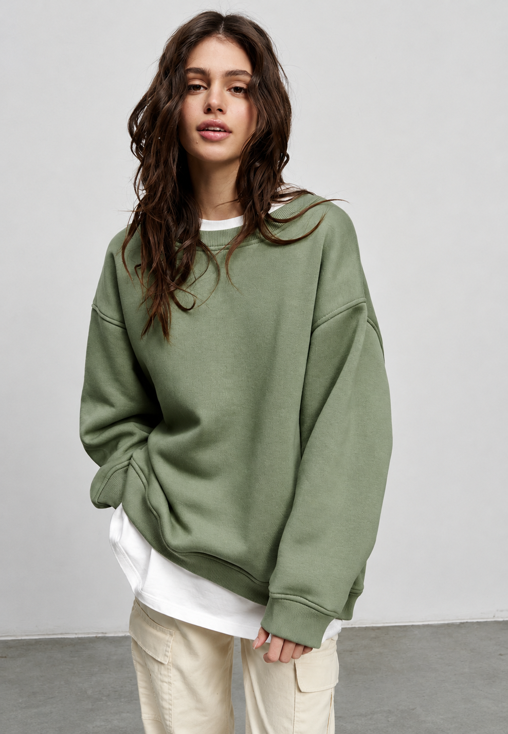Sweat oversize femme à col rond et épaules tombantes - Dagny