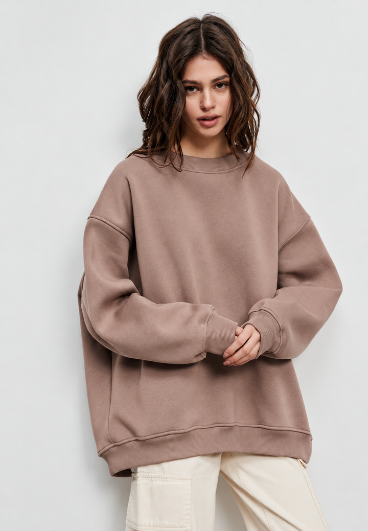 Sweat oversize femme à col rond et épaules tombantes - Dagny