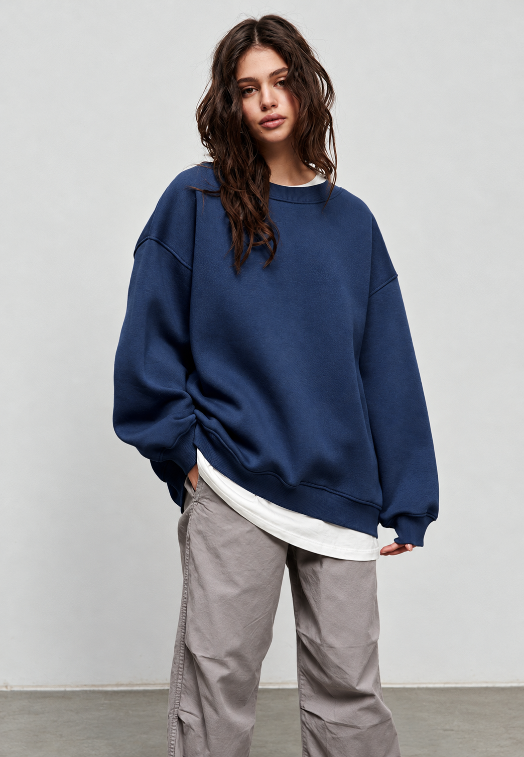 Sweat oversize femme à col rond et épaules tombantes - Dagny