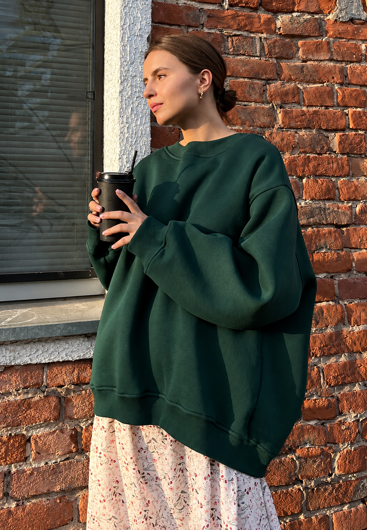 Sweat oversize femme à col rond et épaules tombantes - Dagny