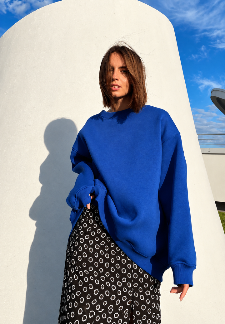 Sweat oversize femme à col rond et épaules tombantes - Dagny