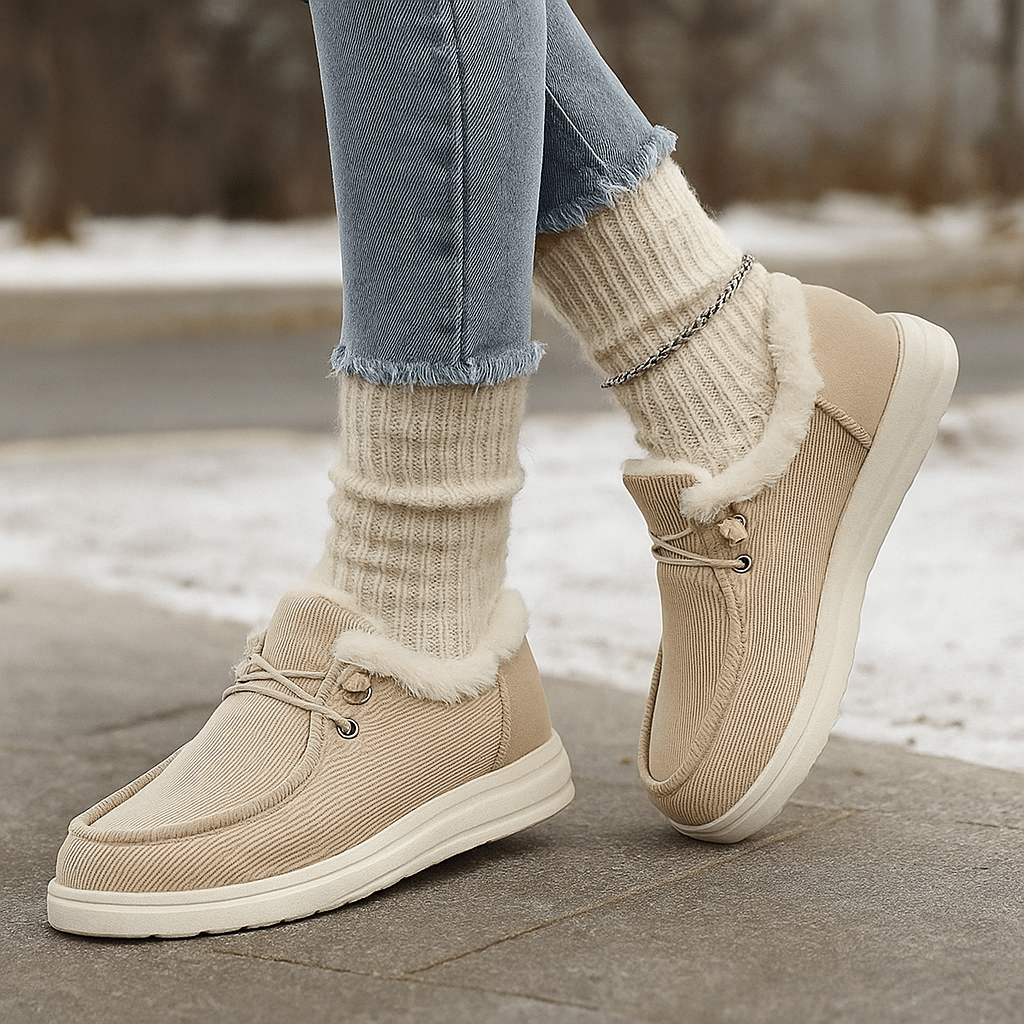 Bottines mocassins doublées de peluche - Cerine