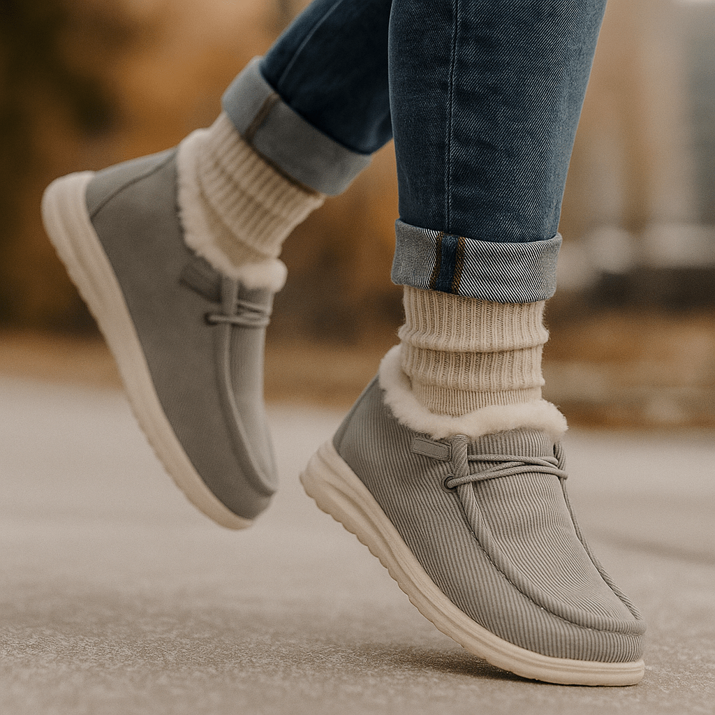 Bottines mocassins doublées de peluche - Cerine